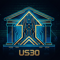 Master US30 MT4 trading account results logo showing -32.79% ROI