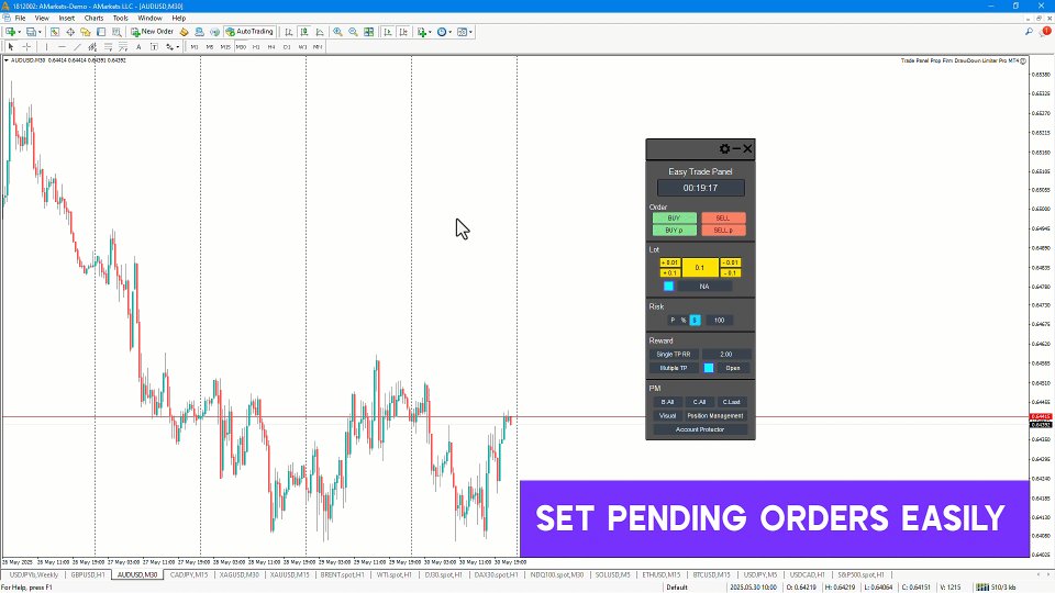 Captura de pantalla #3 Trade Panel Prop Firm Drawdawn Limiter Pro in MT4
