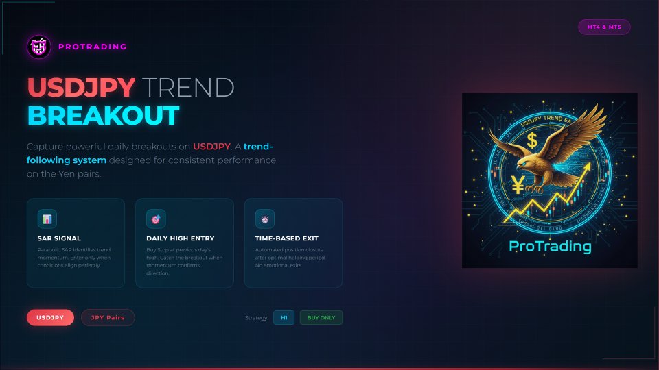 Capture d'écran #1 JPY Trend EA ProTrading MT4