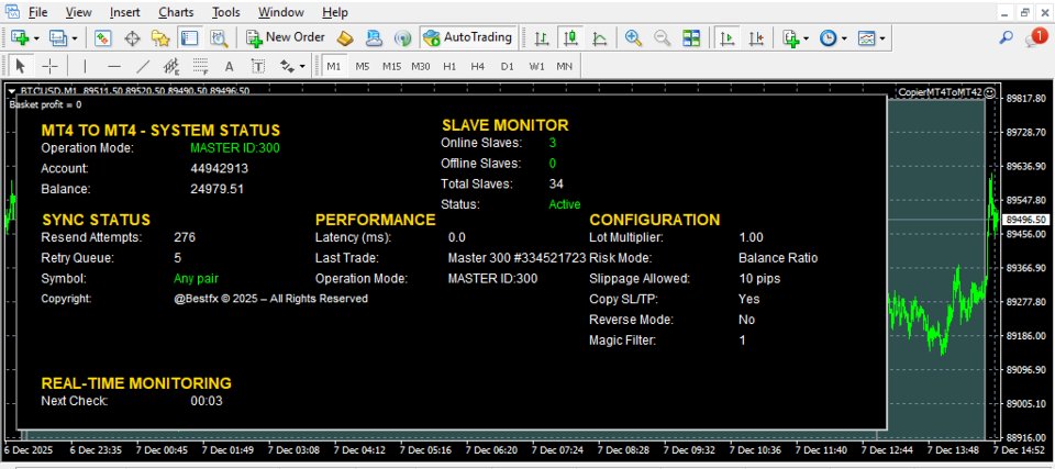 截图 #1 Copier MT4 To MT4 TimeLock