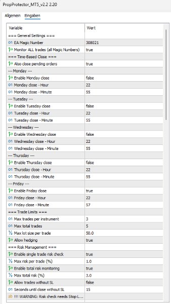 Screenshot #3 PropProtectorMT5