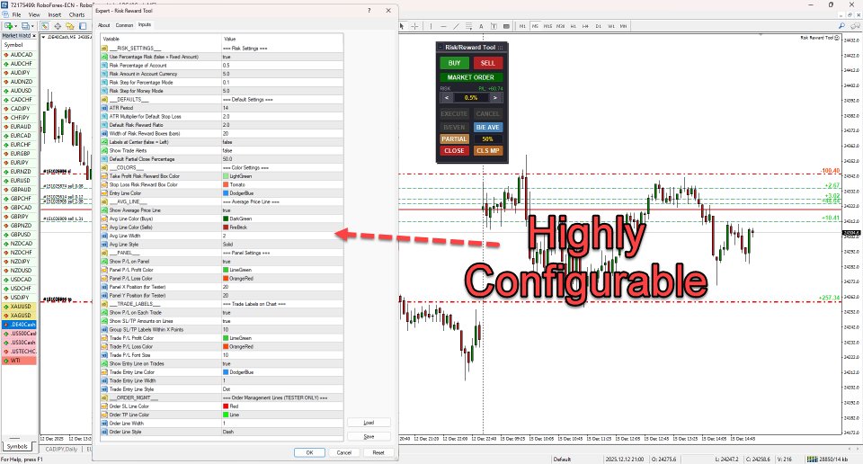 Screenshot #11 Risk Calculator Fast Trade Management Buttons