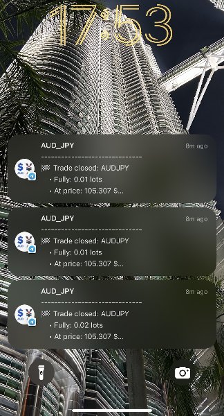 Screenshot #1 Telegram Trade Notify