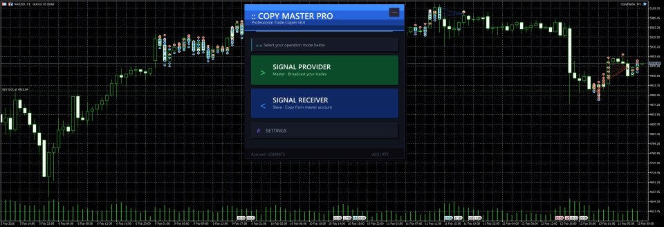 Screenshot #1 CopyMasterPro MT5