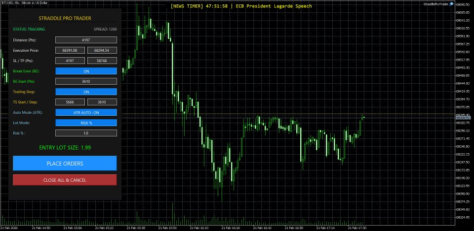 Capture d'écran #1 Straddle Pro Trader