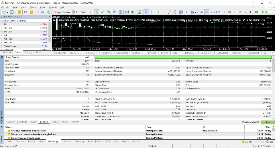 Screenshot #1 VWAP Reversion Bot