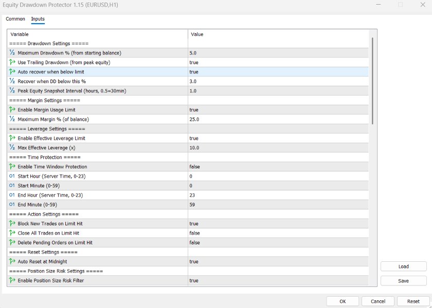 Captura de pantalla #5 Equity Drawdown Protector