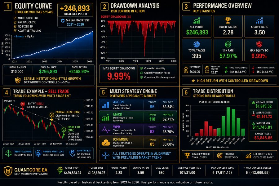 스크린샷 #1 QuantCore Multi Strategy EA