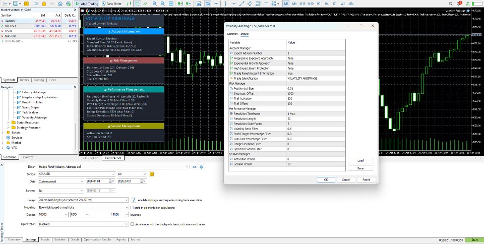 Screenshot #3 Volatility Arbitrage EA