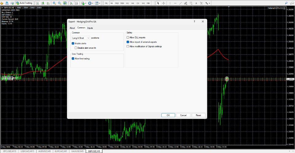 Screenshot #1 HedgingGrid Pro EA