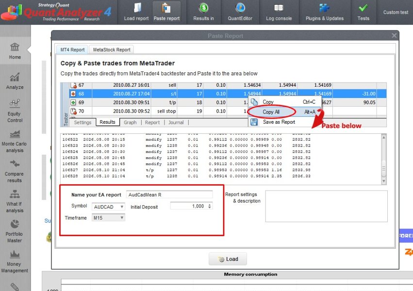 Capture d'écran #2 AudCad Mean Reversion MT4