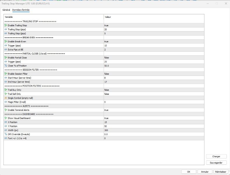 스크린샷 #3 Trailing Stop Manager Basic