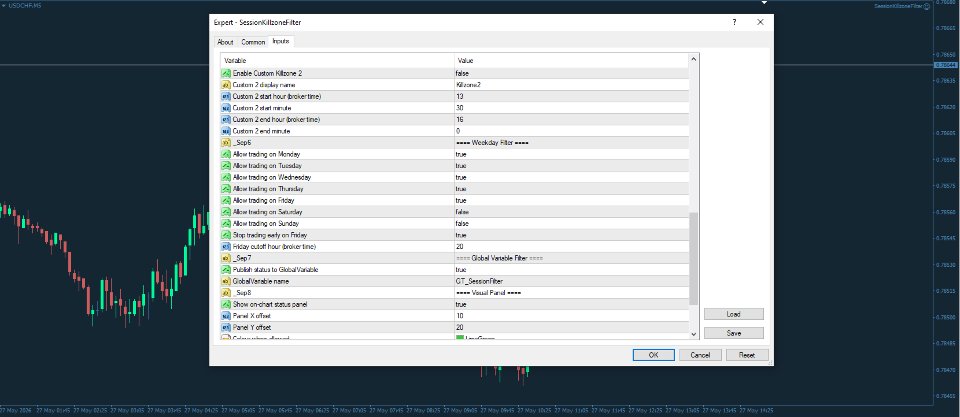Captura de pantalla #4 Session Killzone Filter for MT4