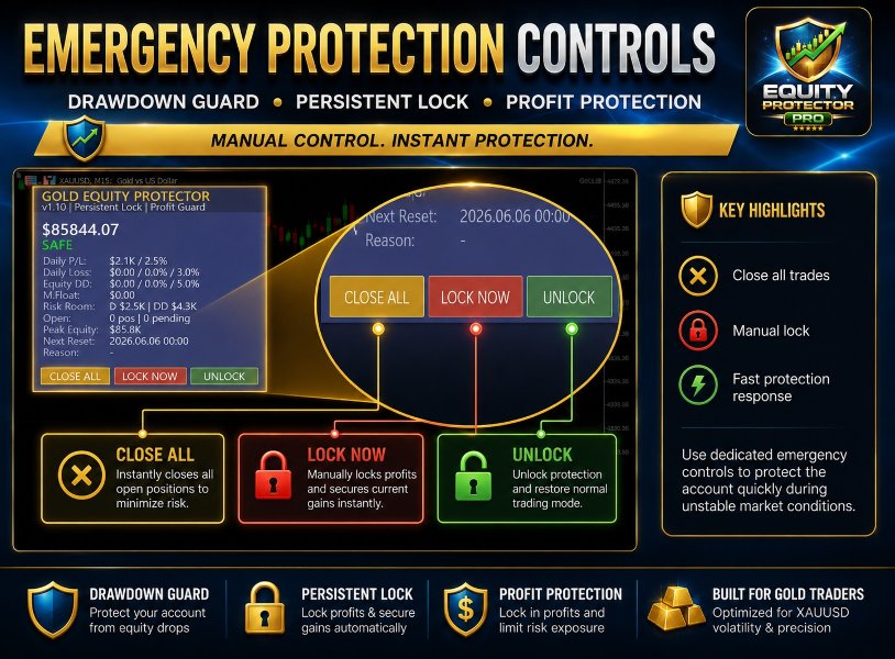 Ekran görüntüsü #4 Equity Protector Pro MT5