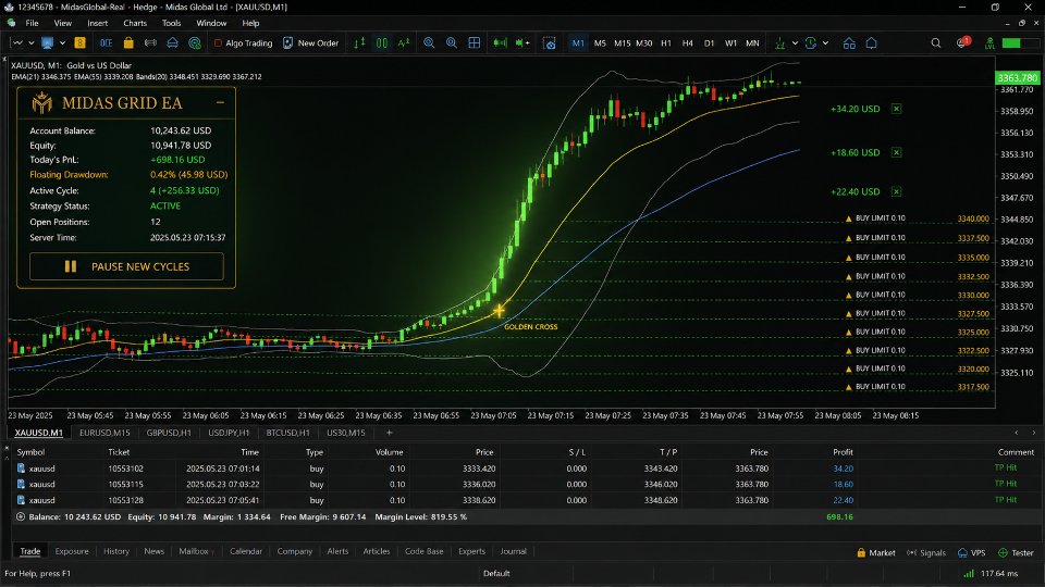 Captura de pantalla #4 Midas Grid EA