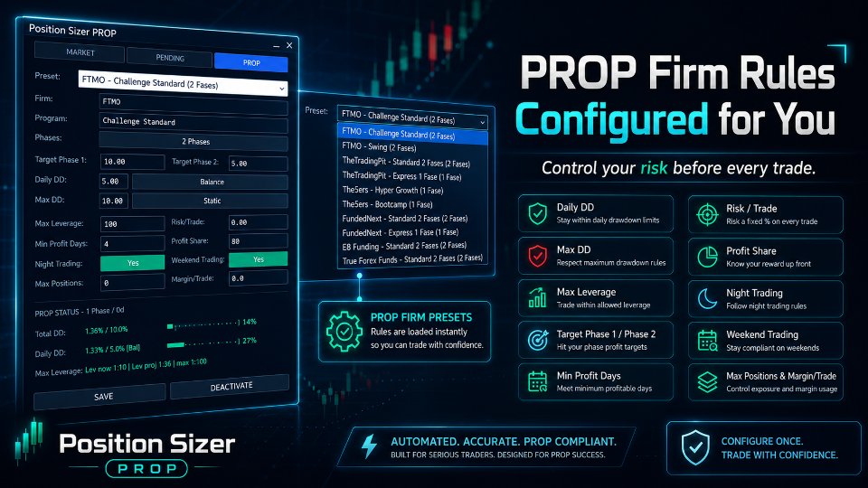 Снимок экрана #3 Position Sizer PROP