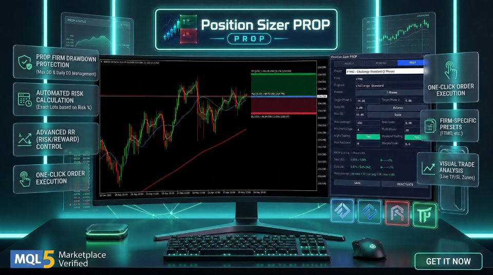 Снимок экрана #2 Position Sizer PROP