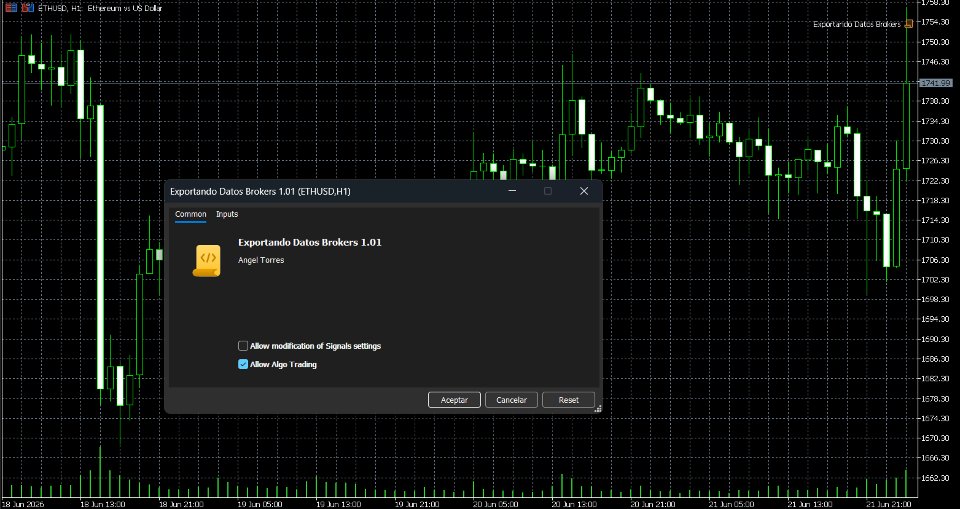 Screenshot #1 Exportando Datos Brokers