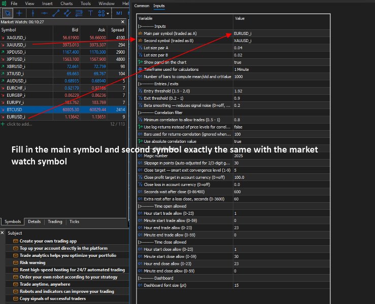 Screenshot #1 Smart Pair Trading