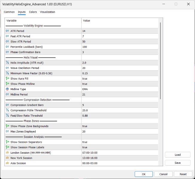 Screenshot #1 Volatility Helix Engine Advanced