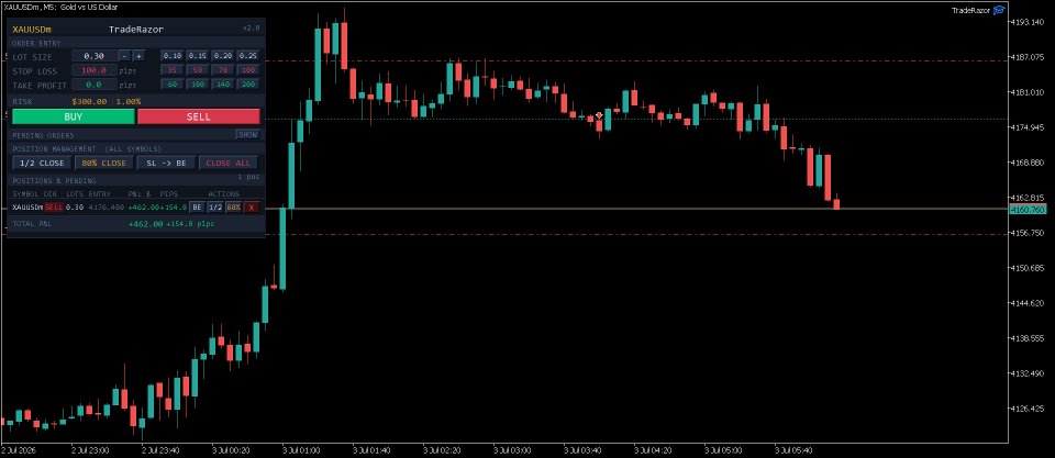 Captura de pantalla #7 TradeRazor One Click Execution with Risk Manager