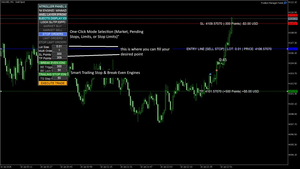 Screenshot #1 Position Manager Panel MT5