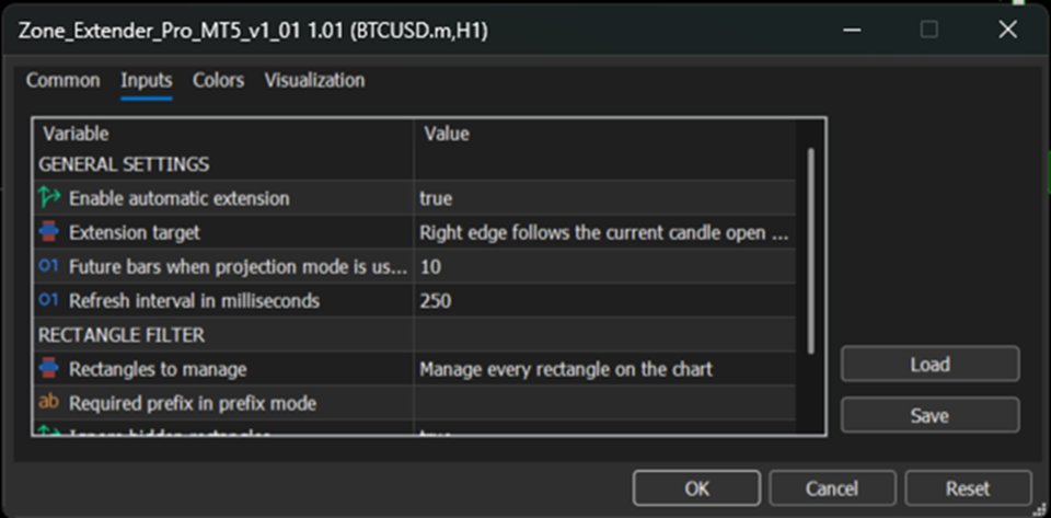 Screenshot #1 Zone Extender MT5
