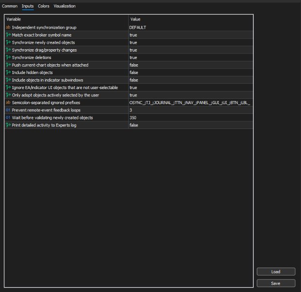 Capture d'écran #3 Objects Synchronizer