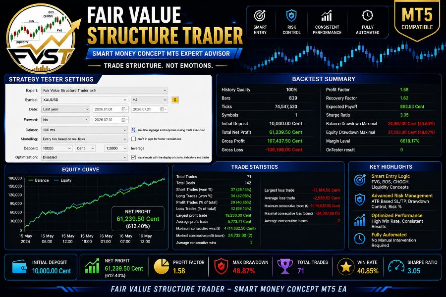 Imagens #1 Fair Value Structure Trader