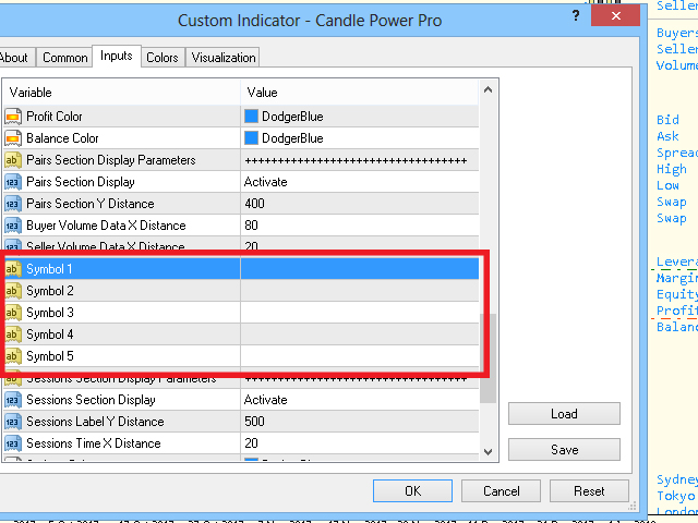 Clear symbol for view information panel.