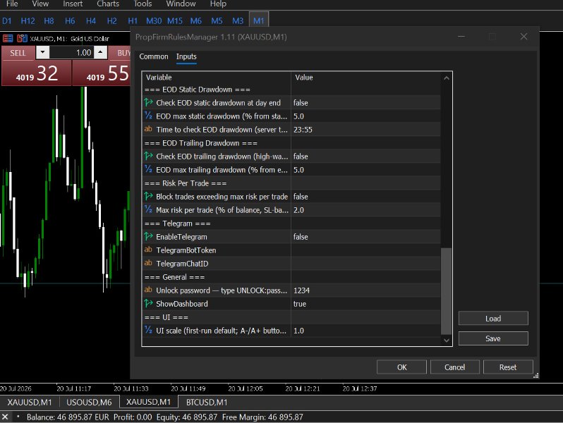 Captura de pantalla #9 Propfirm Rules Manager