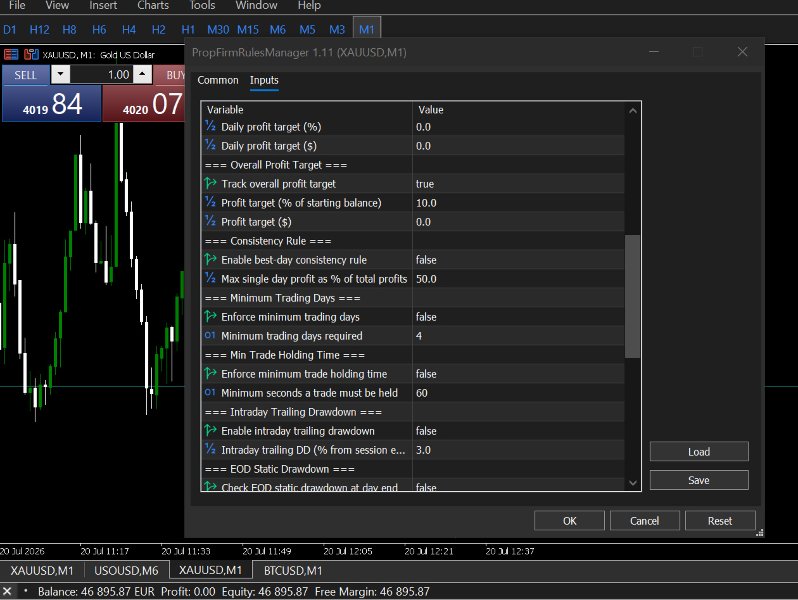 Captura de pantalla #7 Propfirm Rules Manager