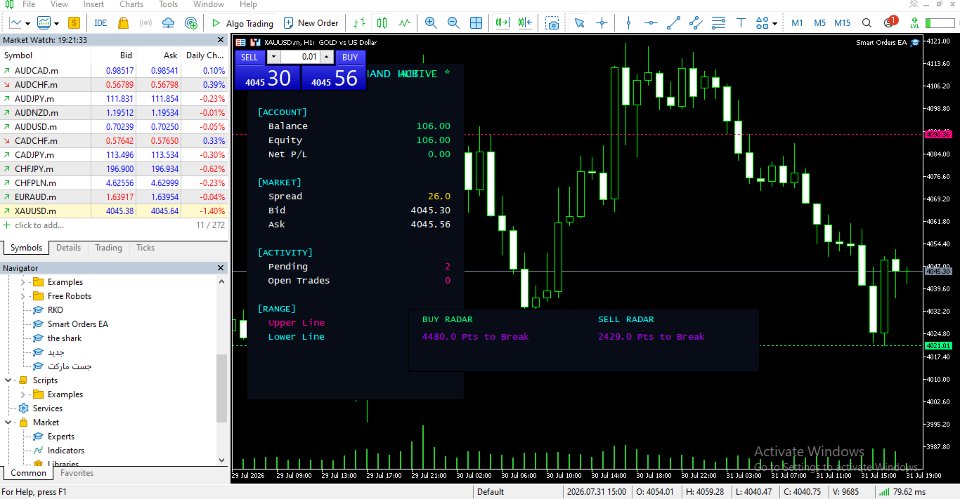 Screenshot #1 Smart Orders EA