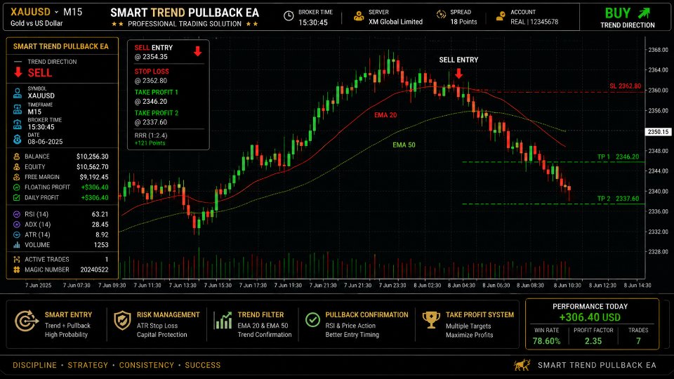 截图 #1 Smart trand pullback EA