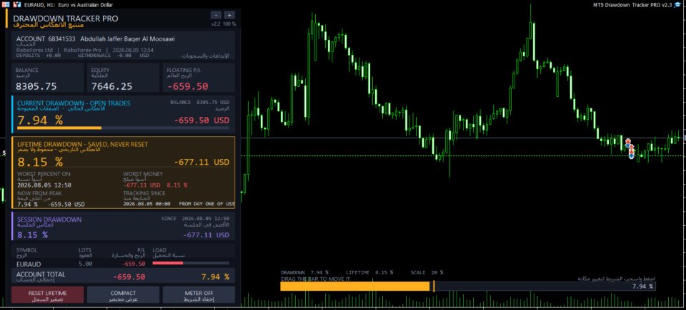 Capture d'écran #1 Drawdown Tracker MT5