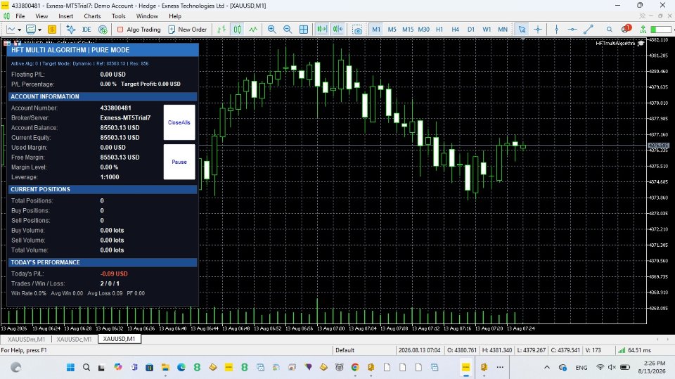 Снимок экрана #1 HFT Multialgorithm