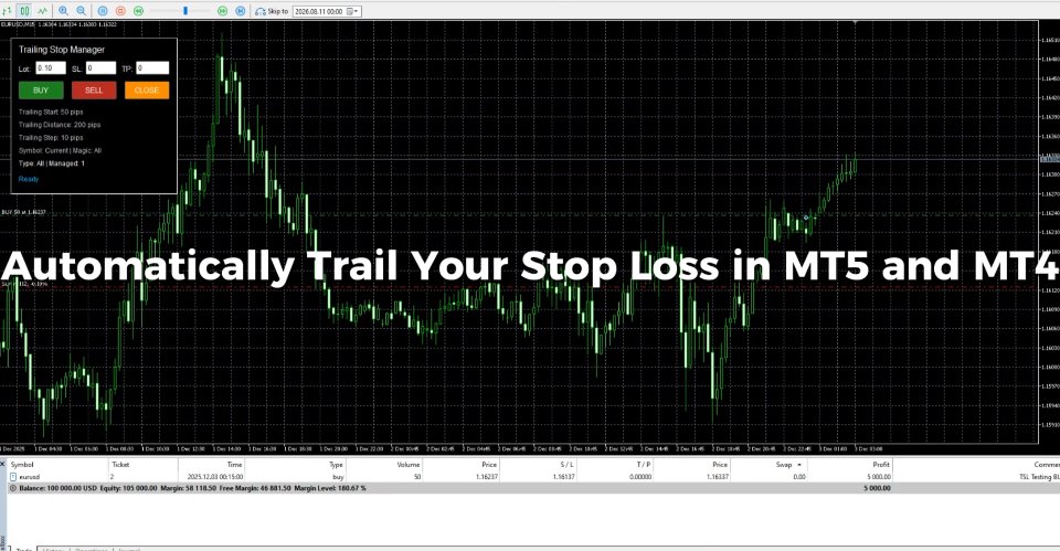 Capture d'écran #2 Trailing Stop Manager MT5