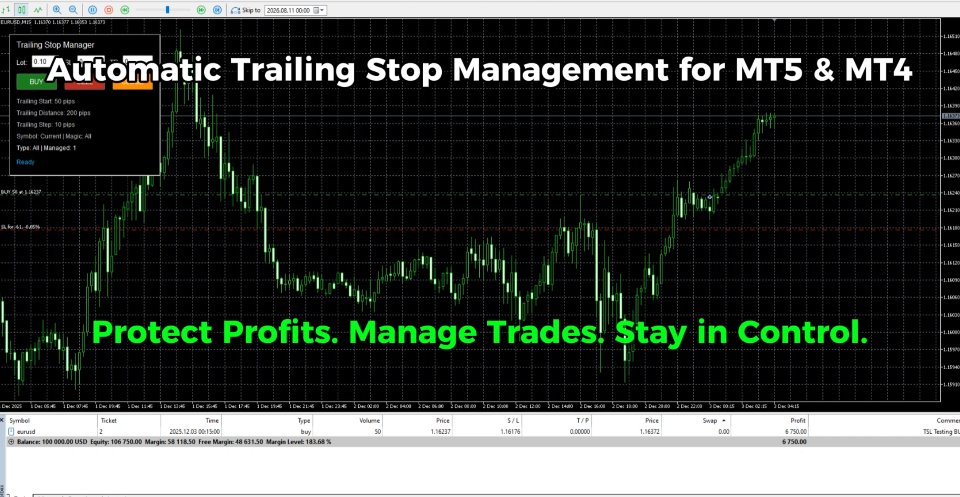 Capture d'écran #8 Trailing Stop Manager MT5