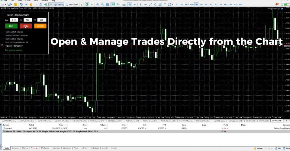Capture d'écran #5 Trailing Stop Manager MT5