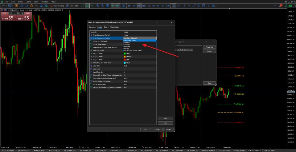 Captura de pantalla #3 Pivot Points with Multi Timeframes