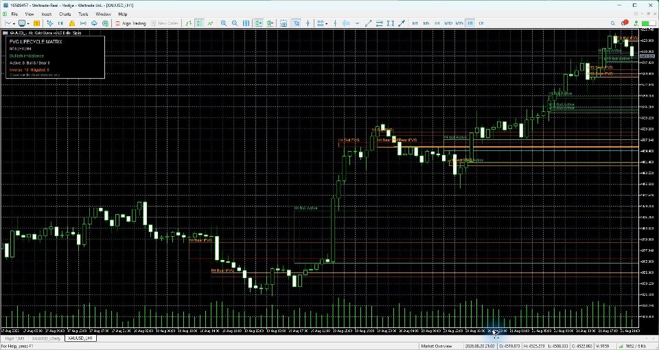 스크린샷 #1 Fair Value Gap Lifecycle Matrix