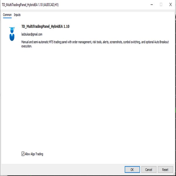 Снимок экрана #3 TD MultiTradingPanel EA