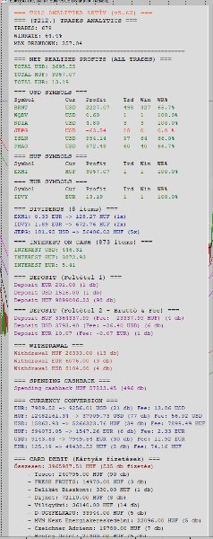 스크린샷 #1 Trading212 export analysis