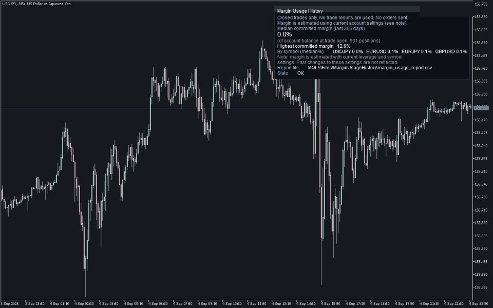 Screenshot #2 Margin Usage History