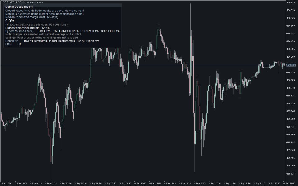 Screenshot #1 Margin Usage History