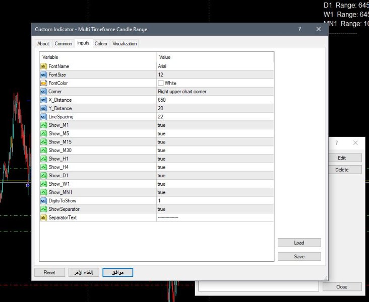 Screenshot #2 Multi Timeframe Candle Range