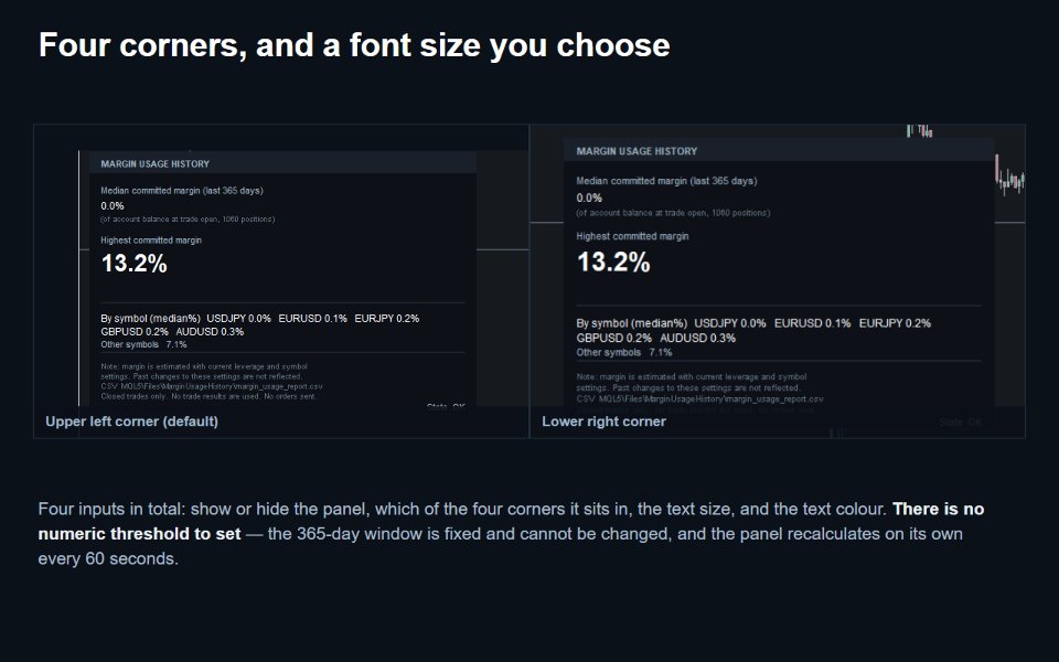 Screenshot #3 Margin Usage History