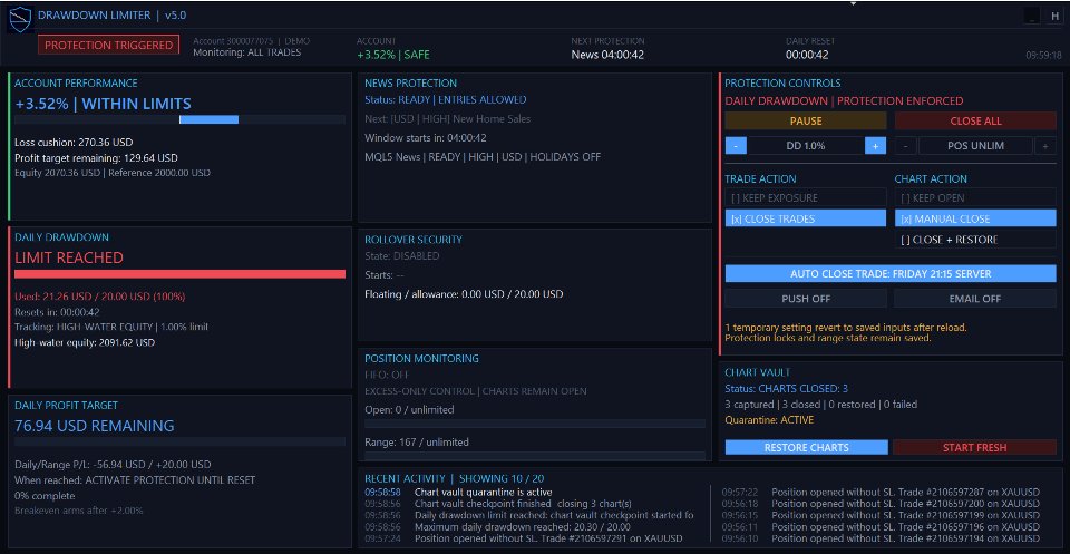 Screenshot #3 DrawDown Limiter MT4