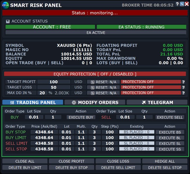 Screenshot #1 Smark Risk Panel EA