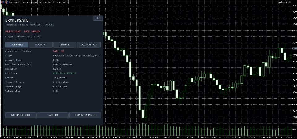 Screenshot #1 Broker Preflight